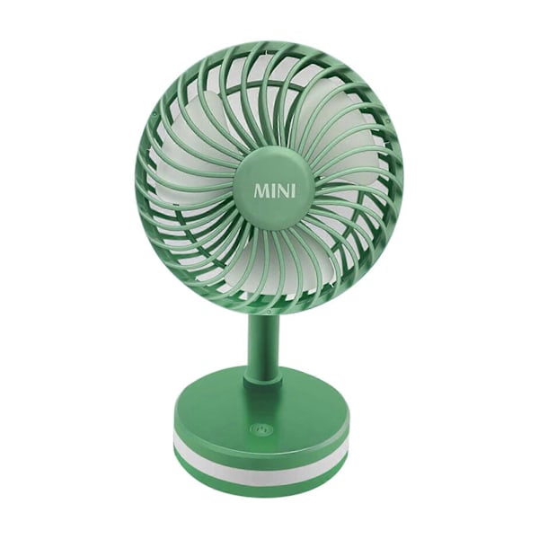 Bærbar Mini Ventilator Bordventilator Håndholdt Ventilator Med LED USB Genopladelig Bordventilator - FARVE: GN