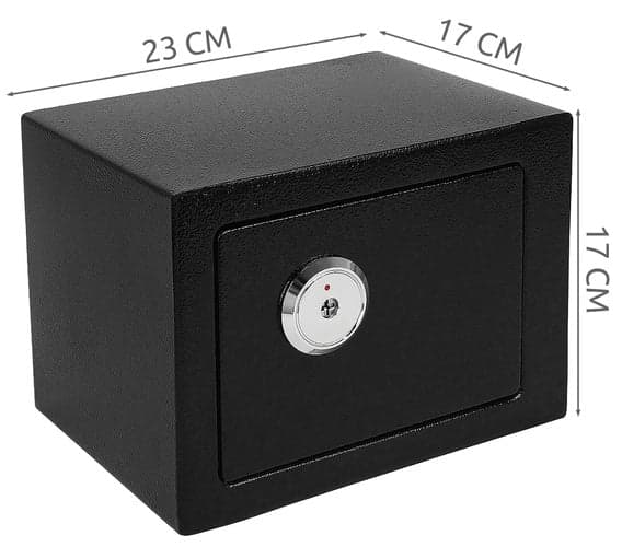 Key safe security cabinet with key lock black 23x17x17 cm 3 keys