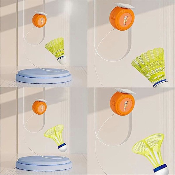 Badmintonträningsprodukt, Badminton Rebound Trainer Elastisk Badmintonträningssats Bärbar Badmintonträningsprodukt A