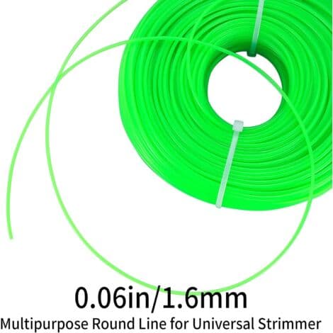 Rund nylontråd for gresstrimmer – Pakke med 2 spoler à 100m – Diameter 1,6 mm – Optimal kutteytelse