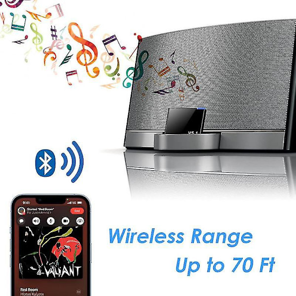Uppgraderad version I-WAVE 30-stifts Bluetooth 5.1 ljudmottagare A2DP musik mini trådlös adapter