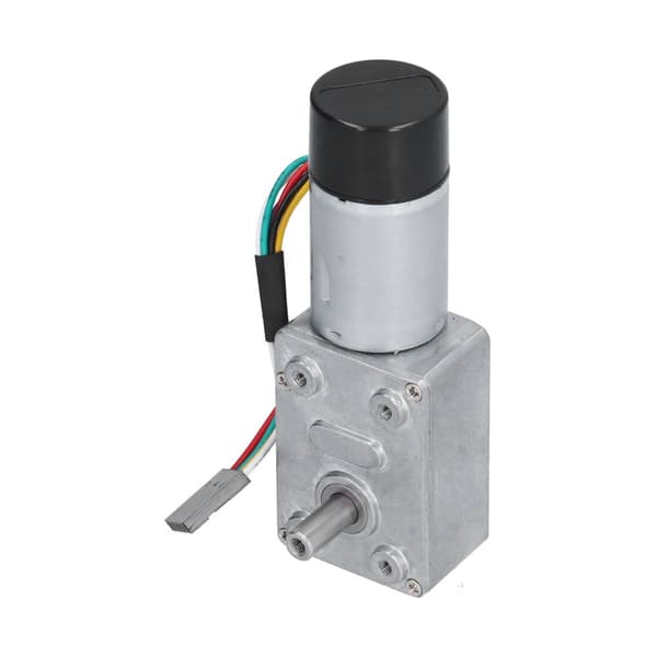 Encoder Geared Motor - JGY-370, Full Metal Worm Gear, Self-locking, Single Shaft, DC 24V, 10 RPM