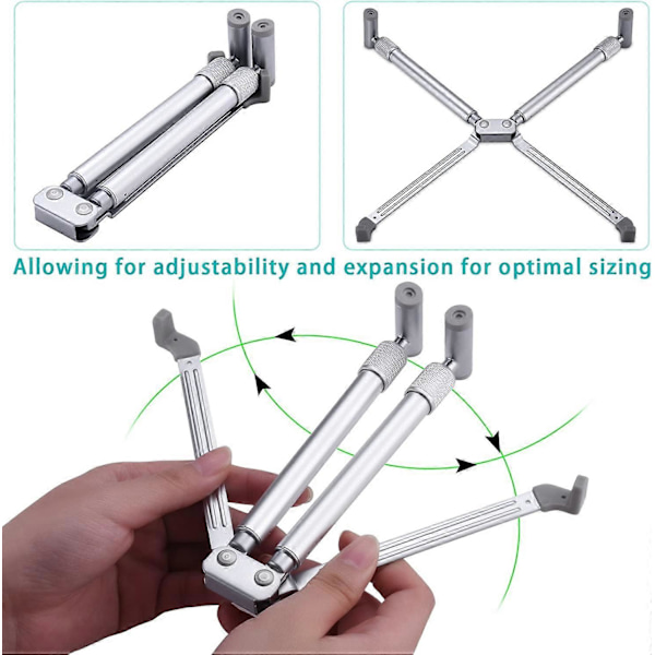 Bærbar Laptop Stand, Justerbar Laptop Stand til MacBook Pro, Aluminium Skrivebord Foldbar Kompakt Universal Computer Kølestand til 12 13 15 17 tommer