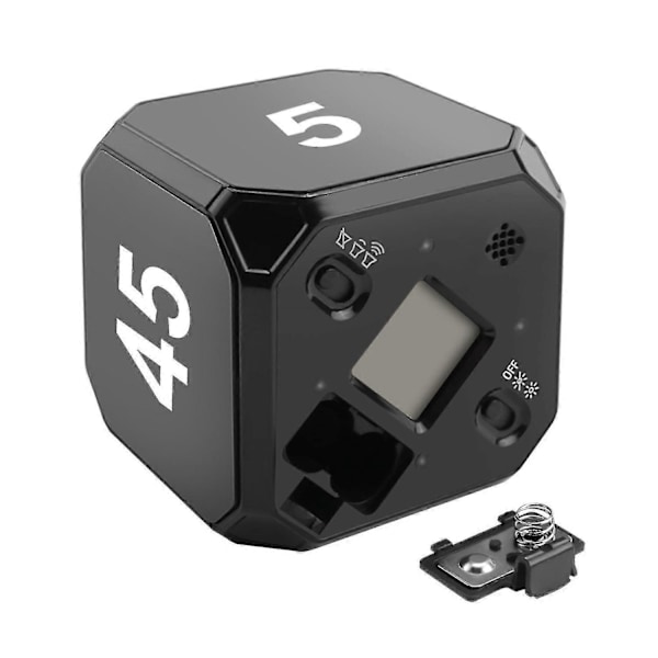 Cube-timer Kjøkken Timer Gravitasjonssensor Flip Meditasjonstimer for Tidsstyring og Nedtelling 5-1