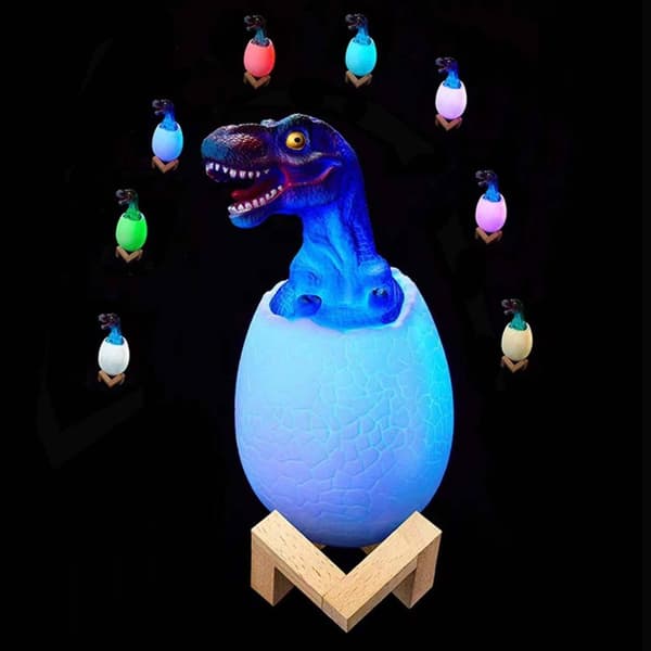 3D RGB LED Lampe Dinosaur T-REX Nattlampe