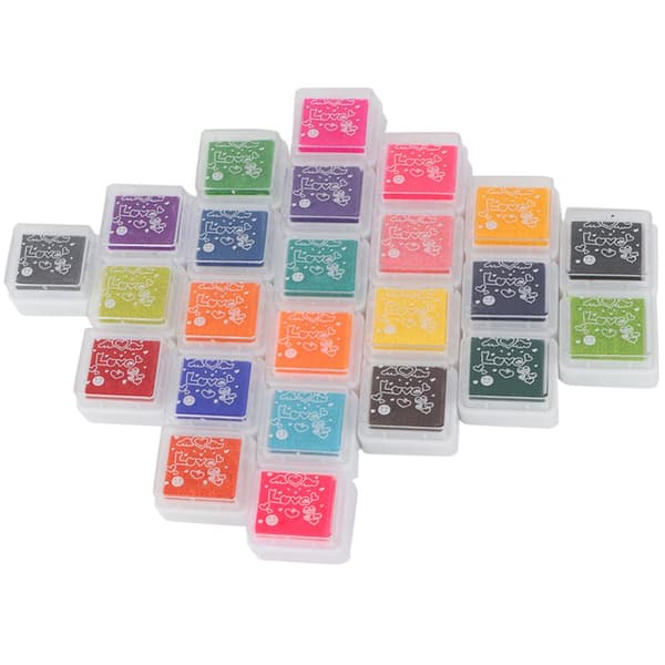 Fargerik DIY blekkpute for gummistempel scrapbook dekorasjon