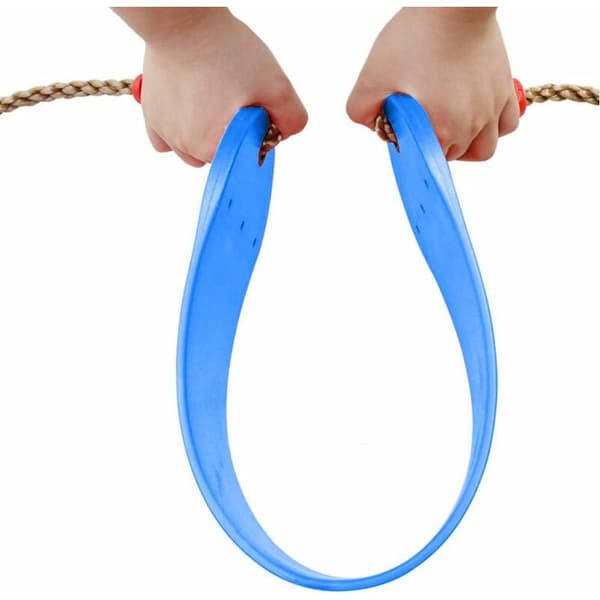 Barnsitsgunga med rep, flexibelt EVA-material, 66x14cm, maxlast 150kg (blå)