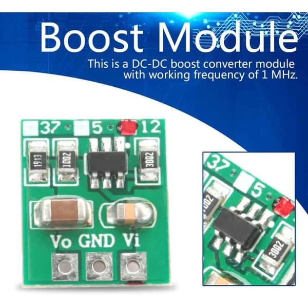 Mini DC-DC-tehostinmuunninkortti, 12V jännitteenkorotusmoduuli