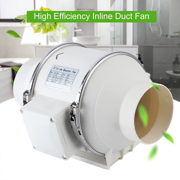 Hög Effektivitet Inline Kanalfläkt Luftutsug Badrum Kök Ventilationssystem 40W