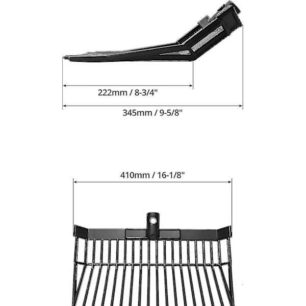 2 kpl Kestäviä Ruostumattomia Pitchfork-päitä, Vakaat Polykarbonaattiset Haarukan Vaihto-osat 18 Hampaalla -hy