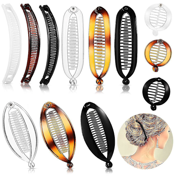 Banana Hair Clips Clincher Combs Clip Fishtail Hair Clip 4styles 16pcs