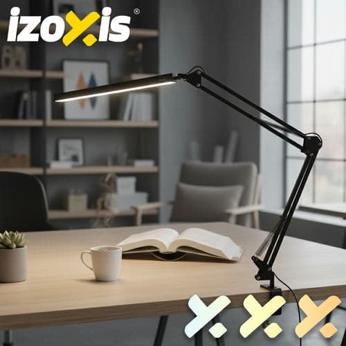 Skrivebordslampe USB sort med justerbar lysstyrke og tegnefunktion