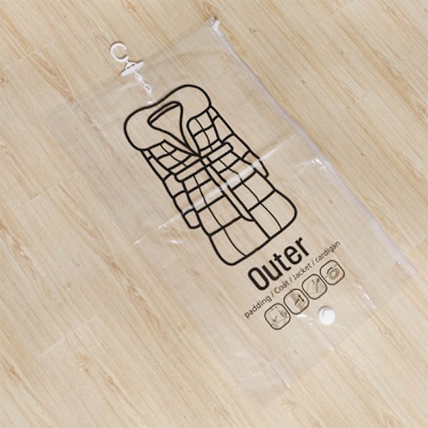 Hanging Vacuum Compression Bag - Clothes Storage and Organization