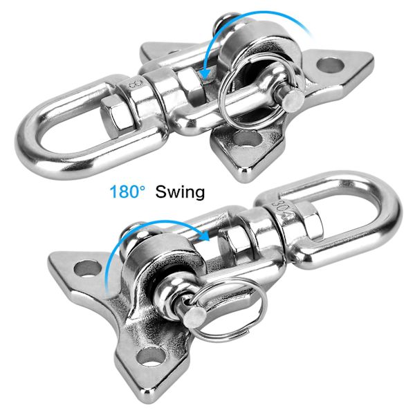 Takkrok för Hängstol 360° Swivel, Rostfritt Stål Utomhusfäste Upp till 500kg för Takmontering Hängstol Hängmatta Yoga Säckpåse