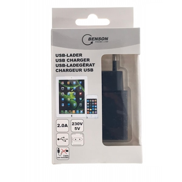USB charger (2 A) black