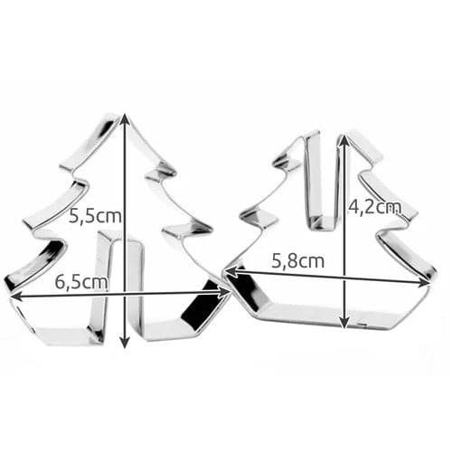 Christmas Cookie Cutters 3D Set 8 pcs Stainless Steel for Gingerbread