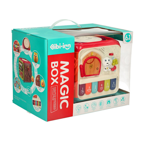 Activity Cube Educational Toy with Sound 18+ Months, 6 Blocks & Doll