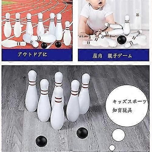 10x Bowling Set Spel Med 2 Bollar Pedagogiska Leksaker För Barn