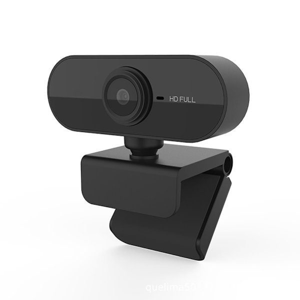 High-Resolution USB Webcam with Microphone for Video Calls (Black)