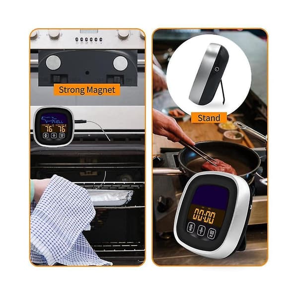 Digital Kötttermometer för Grillning, Ugn och BBQ med Timer och Temperaturalarm