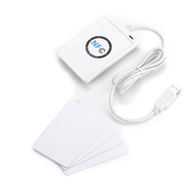 ACR122U NFC RFID Reader/Writer - Free Software Included (ISO 14443A/B, White)