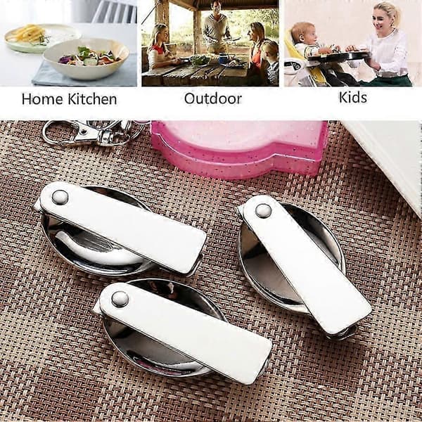 Bærbar Foldbar Gaffel Ske Rustfrit Stål Udendørs Picnic Camping Service