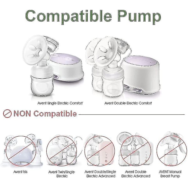 Varuosat yhteensopivia Avent Comfort -pumpun kanssa, venttiili, kalvo yksittäiselle ja kaksois sähköpumpulle tao