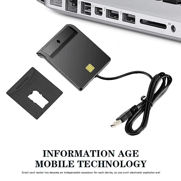 ROCKETEK SCR1 USB 2.0 Smart CAC Kortlæser ID SIM Bankkort Adapter