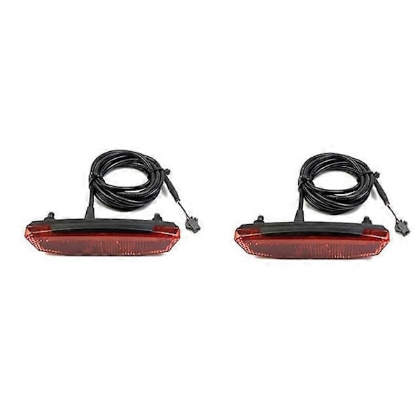 Cykeldele 2 stk. 6-60V Elektrisk Cykel Baglygte Elektrisk Cykel Baglygte LED Baglygte Sikkerheds Cykeltilbehør