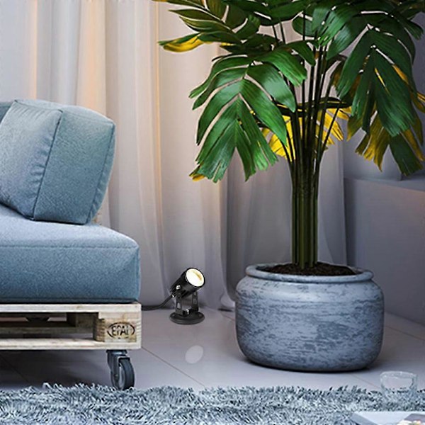 LED Spotlights Indendørs 3W Accentbelysning Op Lamper Indendørs Spotlight Lampe til Planter 120V Varm Hvid Uplighting Dekor (1 Pakke)