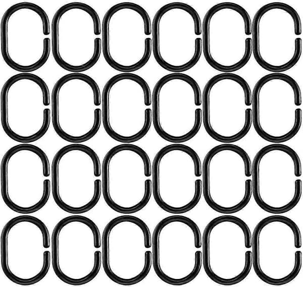 Duschdraperiringar, Duschdraperikrokar i plast, Draperihängringar