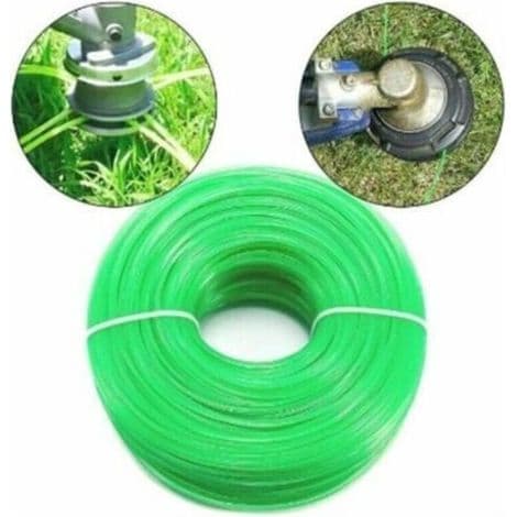 Universell grønn trimmertråd, 1,6 mm rund diameter, 100 m kutterull