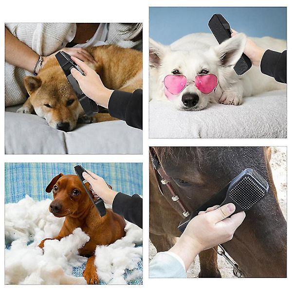 Professionell Djurhäst Grooming Stiff Body Hästborste, Svart
