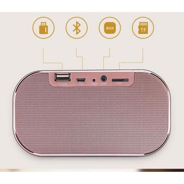 Väckarklocka Bluetooth-högtalare Skrivbords FM-ljudtermometer Handsfree-samtal