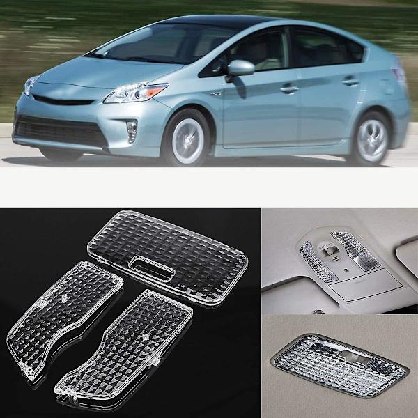3 st kristallklara interiörkartor kupol ljusläslampa lock för Toyota Prius 2010 - 2015