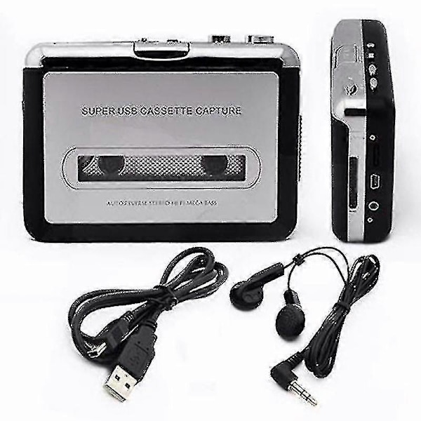 Bærbar Kassetteafspiller & Walkman Lydkassettebånd Til Mp3 Konverter, Konverter Walkman Kassette Til Mp3 Via Usb, Båndoptager Til Kassette - XC
