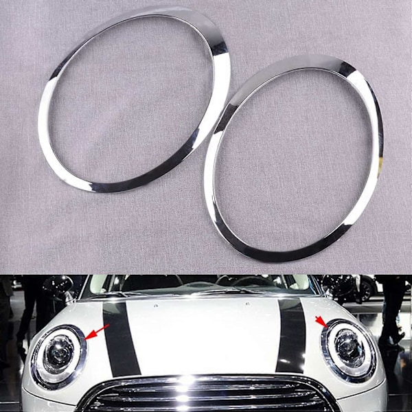 Til 2007-2015 R55 R56 R57 R58 R59 ABS Krom Sølv Forlygte Trim Ring 51137149905
