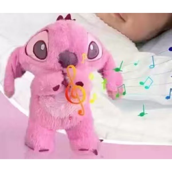 Soothing Stitch, bærbar plysleksag med musik, lys og rytmisk vejrtrækning