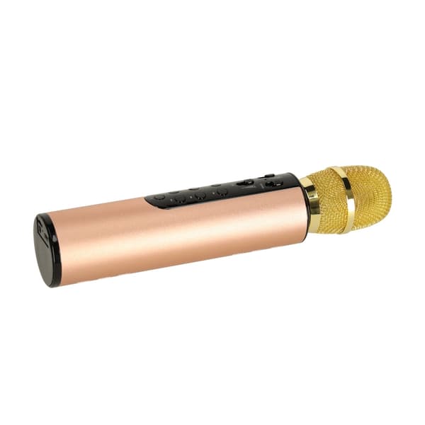 Wireless Karaoke Microphone Bluetooth Gold K3 with Speaker Reverb