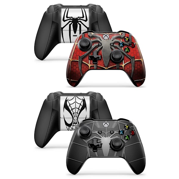 GNG 2 x Spider Controller Skins Full Wrap Vinyl Dekal kompatibel med Xbox One / S / X