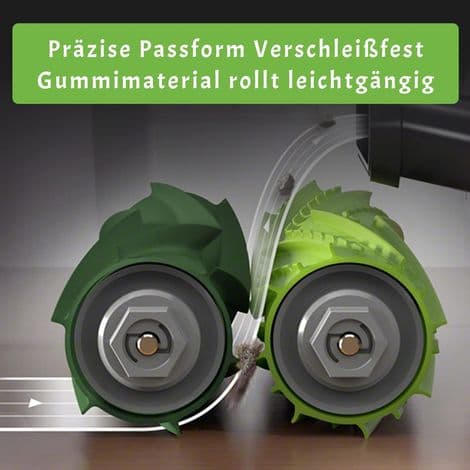 Pakke med 2 roterende erstatningsbørster for iRobot-roboter, kompatibel med E, E5, E6, i7, i7+, i7 Plus, i3 og i3+ seriene.
