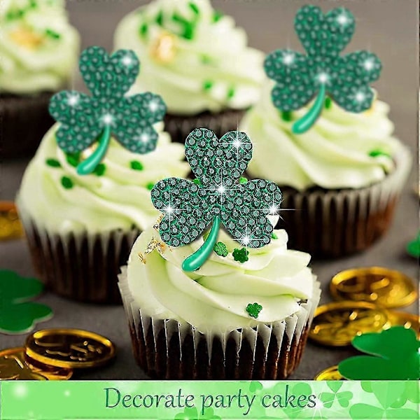 12 stk. Shamrock Servietring Spænde Servietring Rhinestone Servietring til . 's Dag Bryllupsfest Tab