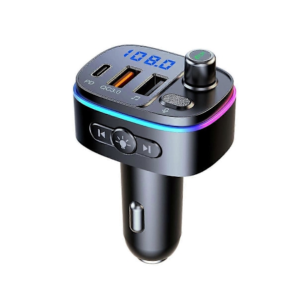 Ny Bil Bluetooth Mp3 Afspiller Tabsfri Bluetooth Opkald Multifunktionel Bilafspiller Biloplader 3.0 Hurtig