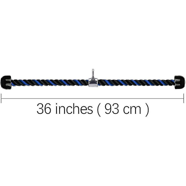 Heavy Duty Tricep Rope 36 tum Pull Down Fitness Cable Attachment Machine Belagd Nylon Rope Med Rostfritt Stål Snap Hook--