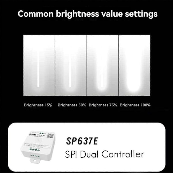 And-SP637E SPI DC5-24v Dubbel Kontroller med and- Fjärrkontroll Stöd 2.4G Touch Fjärrkontroll