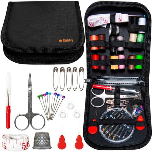 Portable Sewing Kit - 70 Pieces - 14 Thread Colors - Many Accessories