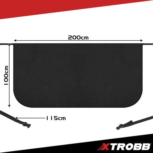 Anti-frost windshield mat 200x100 cm for bus/SUV/van, 2 straps