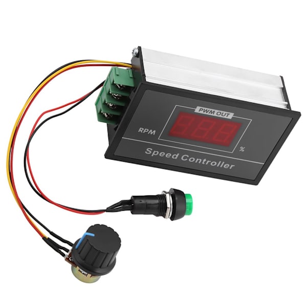 PWM DC Motor Speed Controller - 6-60V, 30A, Start/Stop Switch