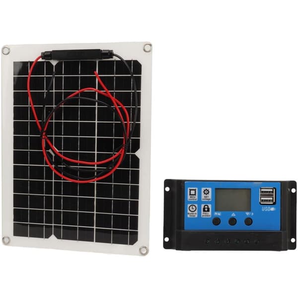 300W DC 12V 24V 50A Vanntett IP67 Høyeffektivt Solcellepanel og Solcelleladerkontroller Kit
