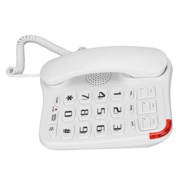 Fastnettelefon med forstærket lyd, ledning, store knapper og 3 billedknapper